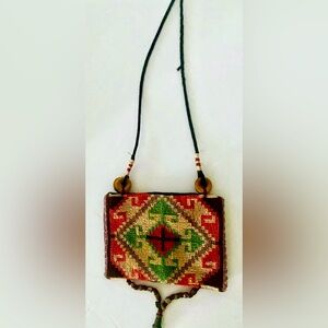 Multicolor Woven Bag  Mini Boho bag 4”x5”